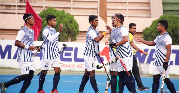 বিজয় দিবস হকিতে সেনা ও নৌবাহিনীর বড় জয়