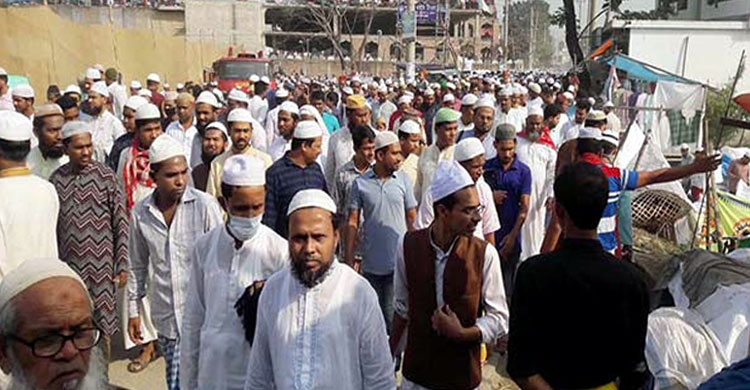 নারায়ণগঞ্জে আলমি শুরার জোড় ইজতেমায় লাখো মানুষের ঢল