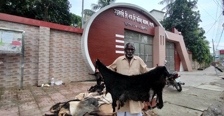 নওগাঁয় ছাগলের চামড়া ফ্রি!