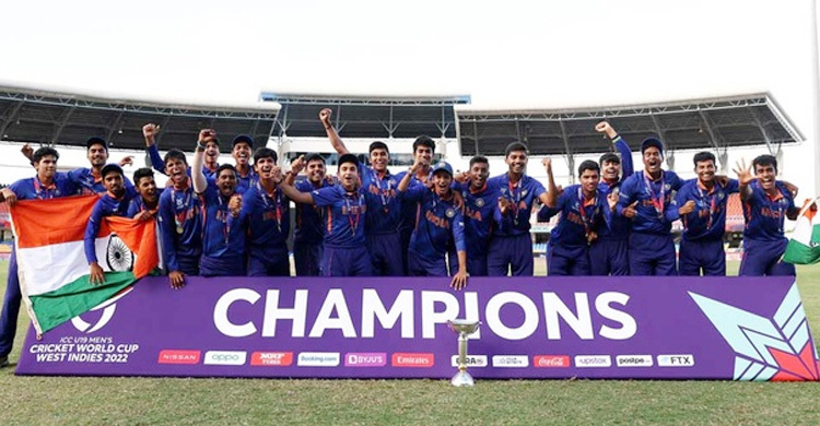 ইংল্যান্ডকে হারিয়ে পঞ্চম শিরোপা ঘরে তুলল ভারতীয় যুবারা