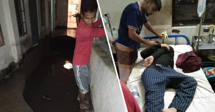 পটুয়াখালী সরকারি কলেজ ছাত্রাবাসের ফ্লোর দেবে ৮ ছাত্র আহত