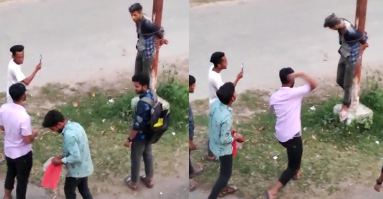 ইবিতে বন্ধুকে দড়ি দিয়ে বেঁধে বহিরাগতদের জন্মদিন পালন