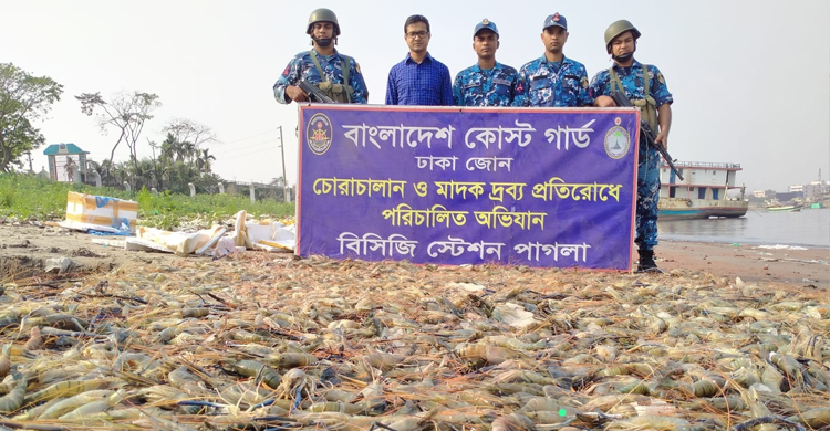 বিষাক্ত জেলি পুশ করা সাড়ে ৩ হাজার কেজি চিংড়ি জব্দ