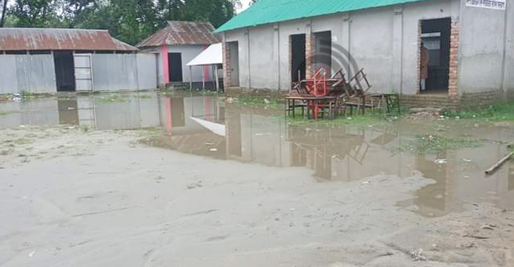 সামান্য বৃষ্টিতেই জলাবদ্ধতায় নাকাল শিক্ষার্থীরা