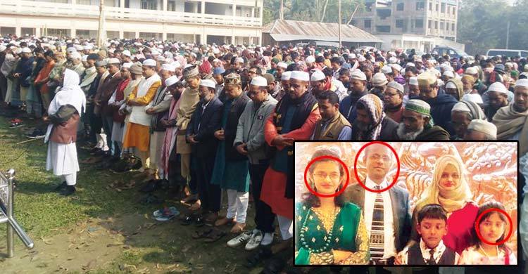 বাবার সঙ্গে চিরনিদ্রায় শায়িত দুই মেয়ে