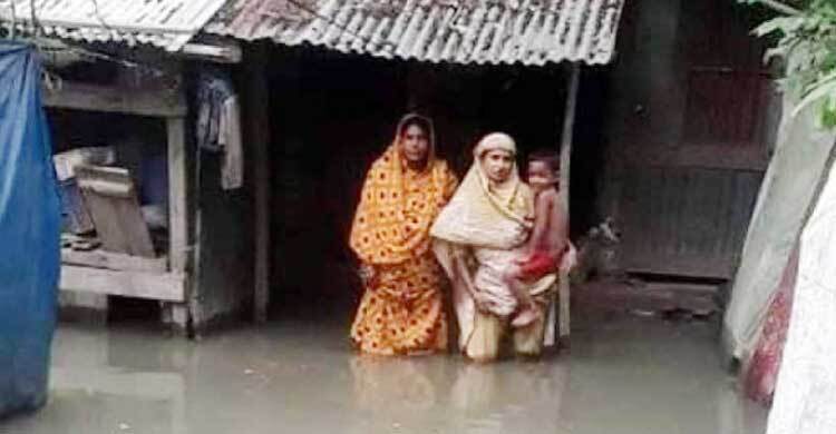 রাজাপুরে পানিতে ডুবে ২ শিশুর মৃত্যু, বাঁধ ভেঙে প্লাবিত লোকালয়