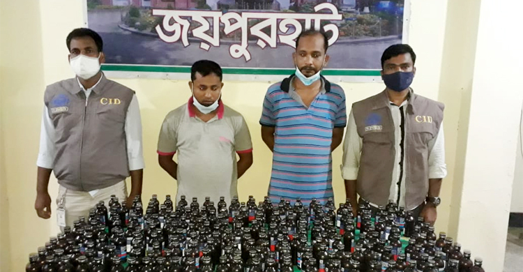 বিধিনিষেধে পিকআপ ভর্তি আলুর বস্তায় ফেনসিডিল যাচ্ছিল ঢাকায়