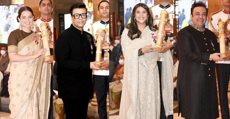 পদ্মশ্রী পেলেন করণ-একতা, কঙ্গনা ও আদনান সামি