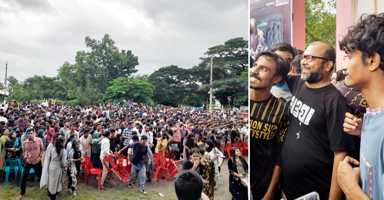 খুলনা বিশ্ববিদ্যালয়ে ‘হাওয়া’ টিম, দর্শকদের উপচেপড়া ভিড়