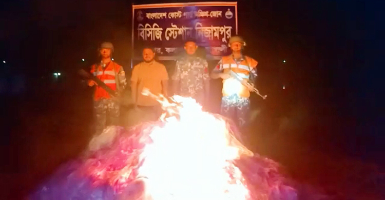 কলাপাড়ায় ৯ লাখ মিটার কারেন্ট জাল পুড়িয়ে ধ্বংস