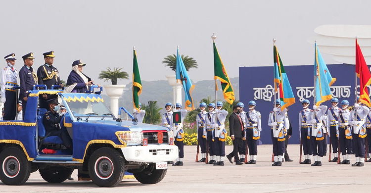 বিমানবাহিনী একাডেমিতে রাষ্ট্রপতি কুচকাওয়াজ