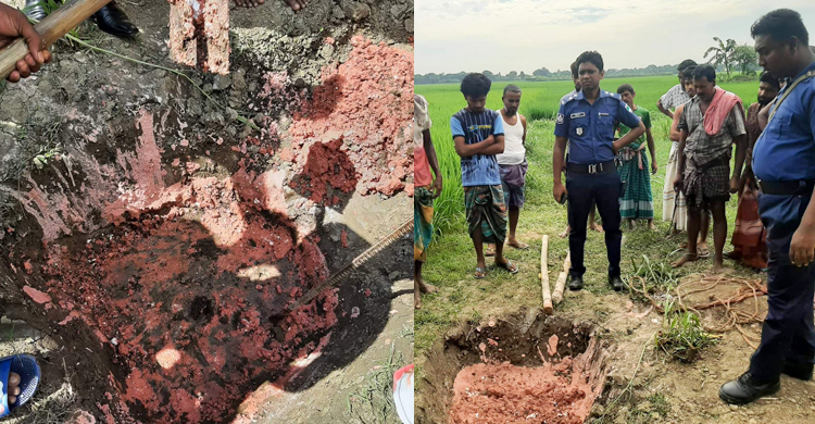 কুষ্টিয়ায় জমিতে রহস্যজনক গর্ত