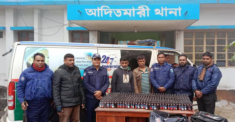 লাশবাহী অ্যাম্বুলেন্সে ৬৩৫ বোতল ফেনসিডিল