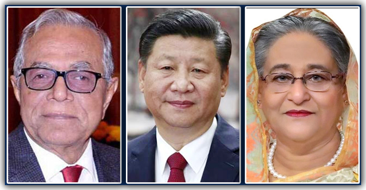 জিনপিংকে শুভেচ্ছা জানিয়ে হামিদ-হাসিনার চিঠি