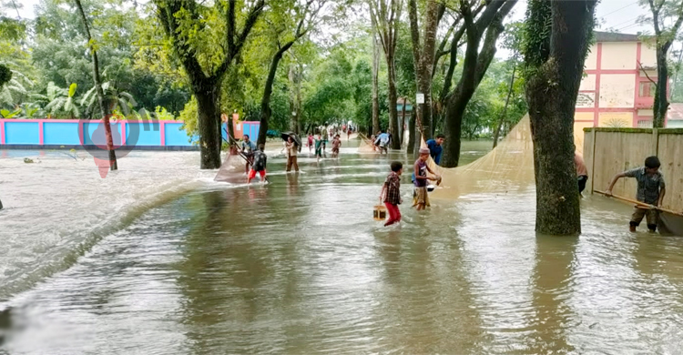 মাসের ব্যবধানে সিলেটে ফের বন্যা