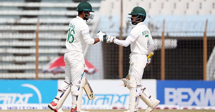 Mominul 10th Test ton, Liton fifty set West Indies 395 target