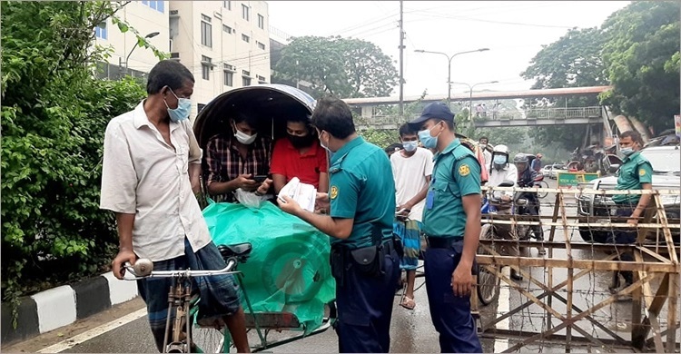 1102 held in Dhaka on 7th day of strict lockdown