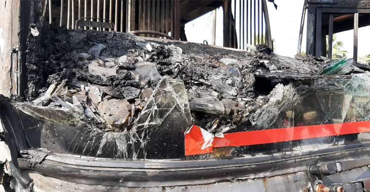 মাদারীপুরে ইজিবাইক যাত্রী নিহত, বাসে আগুন