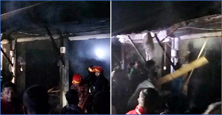 মাদারীপুরের পুরানবাজারে ভয়াবহ অগ্নিকাণ্ড, ১০ দোকান পুড়ে ছাই