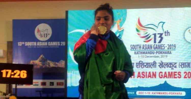 মাবিয়ার হাত ধরে তিনদিন পর স্বর্ণ জিতলো বাংলাদেশ