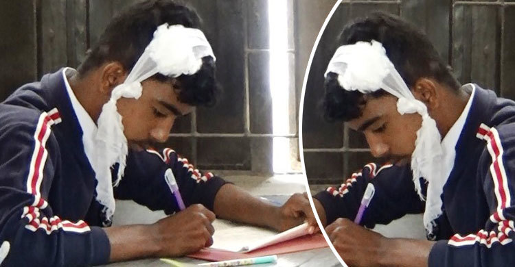 পরীক্ষার হলে হার্ডবোর্ড ছুড়ে পরীক্ষার্থীকে রক্তাক্ত করলেন শিক্ষক