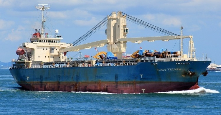 1st ship anchored at Matarbari deep sea port