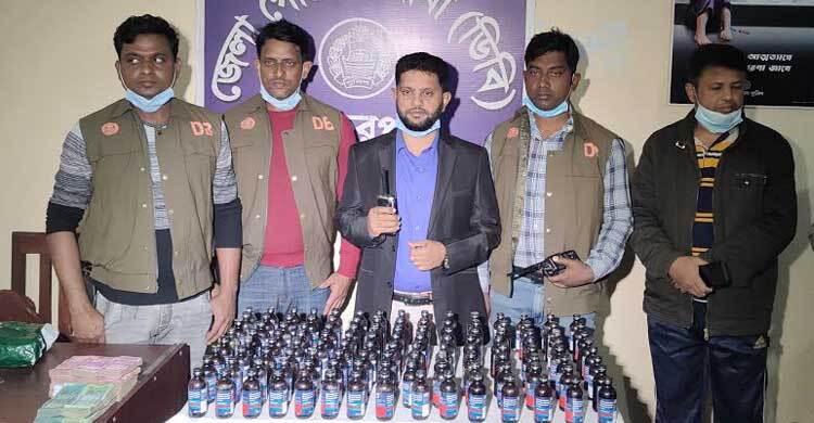 মেহেরপুরে ফেনসিডিলসহ মাদক ব্যবসায়ী গ্রেফতার