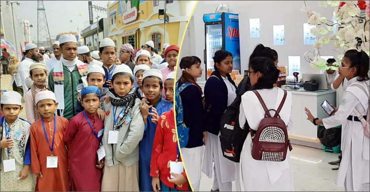 ক্রেতাশূন্য মেলায় শিক্ষার্থীদের ভিড়