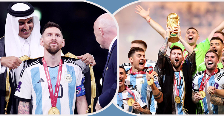 মেসিকে কেন পরানো হলো ‘আলখাল্লা’? জানুন এর নাম ও ঐতিহ্য