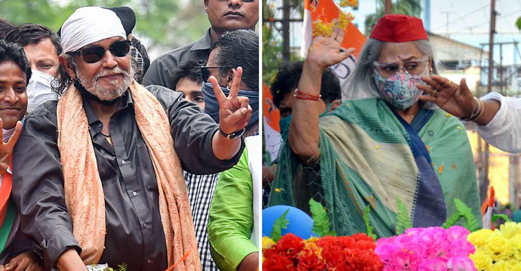 শেষদিনের প্রচারে উত্তাপ ছড়াচ্ছেন মিঠুন-জয়া