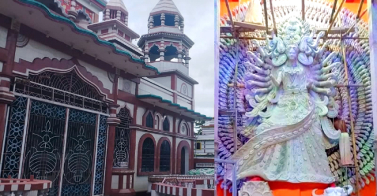 কাদিপুর মন্দিরে এবারের আকর্ষণ এক হাজার হাতের প্রতিমা