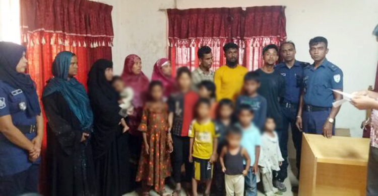 ভারত থেকে পালিয়ে মৌলভীবাজারে এসে আটক ১৮ রোহিঙ্গা