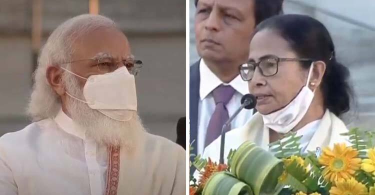 ‘জয় শ্রীরাম’ স্লোগান শুনেই বক্তৃতা বন্ধ করলেন মমতা