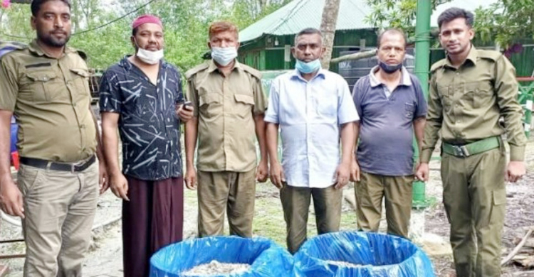 মোংলায় জেলি মিশ্রিত ৭০ কেজি চিংড়ি জব্দ