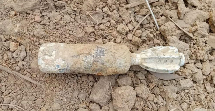 ফসলি জমিতে মিললো মর্টারশেল