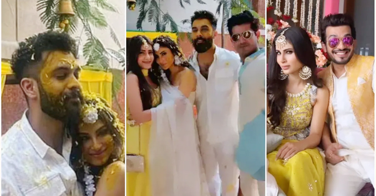 বিয়ের পিঁড়িতে মৌনি, ভাইরাল হলুদ সন্ধ্যার ভিডিও