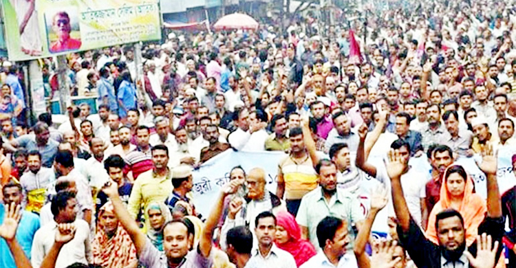 খুলনায় আন্দোলনরত পাটকল শ্রমিকদের কর্মসূচি স্থগিত
