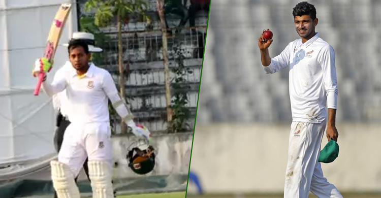 মুশফিকের বড় সেঞ্চুরি, নাইমের ৮ উইকেট