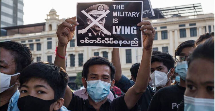 Myanmar protests continue after violence, raid on NLD office