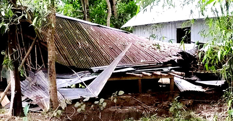 নেত্রকোনায় ঝড়ে দুই শতাধিক ঘরবাড়ি লন্ডভন্ড, বিদ্যুৎ সরবরাহ বন্ধ