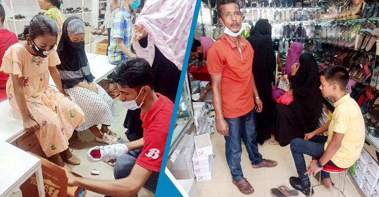 কুমিল্লায় জুতা-ব্যাগ দোকানে উৎসবের আমেজ