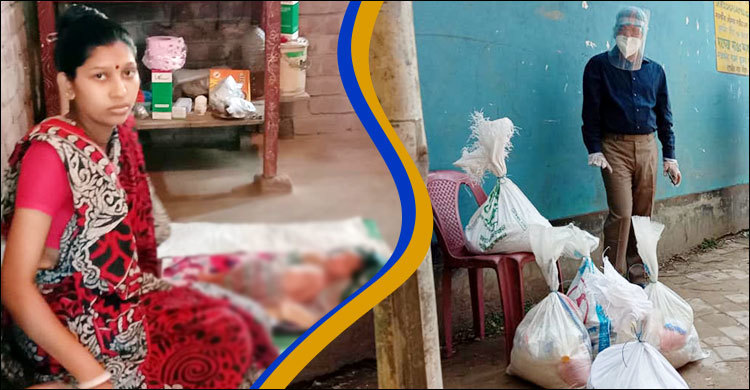 ভ্যানের ওপর জন্ম নেয়া সেই শিশুকে দেখতে গেলেন ডিসি, দিলেন সহায়তা