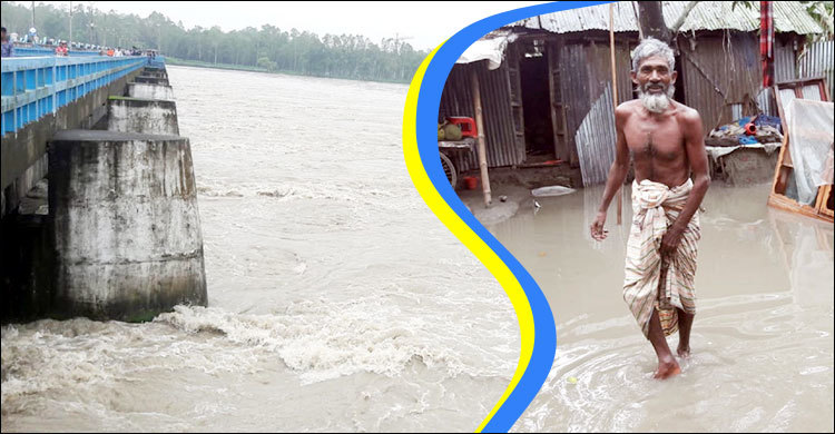 লালমনিরহাটে ফের পানিবন্দি অর্ধলক্ষাধিক মানুষ, তিস্তাপাড়ে আতঙ্ক