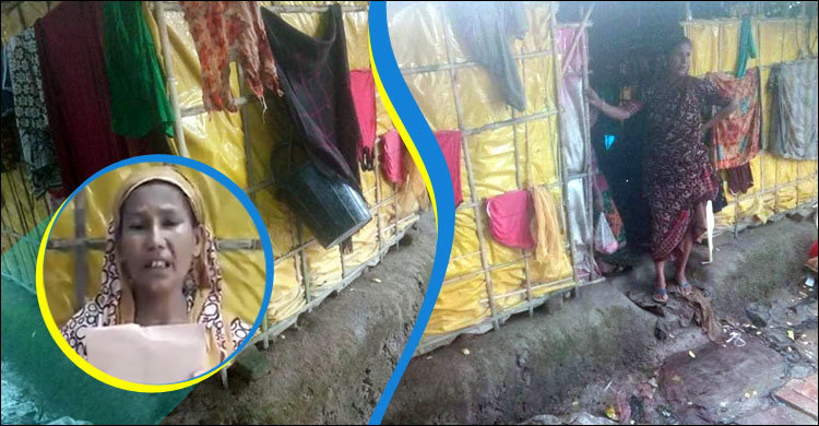 ১০ বছর ধরে সিমেন্টের বস্তার ঘরে থাকছেন নাজমা