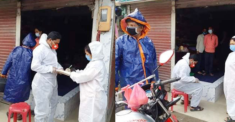 নীলফামারীতে দোকান খোলা রাখায় ৯ ব্যবসায়ীকে জরিমানা