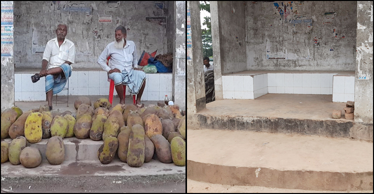 জেলা পরিষদের যাত্রী ছাউনিতে বসানো সেই কাঁঠাল দোকান উচ্ছেদ