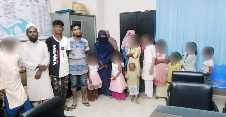 ভাসানচর থেকে পালিয়ে আসা ১৮ রোহিঙ্গাকে পুলিশে সোপর্দ