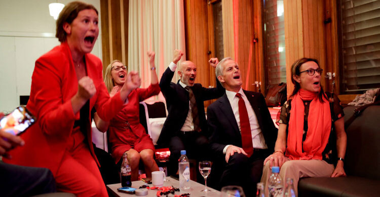 Norway’s left-wing opposition wins election in a landslide