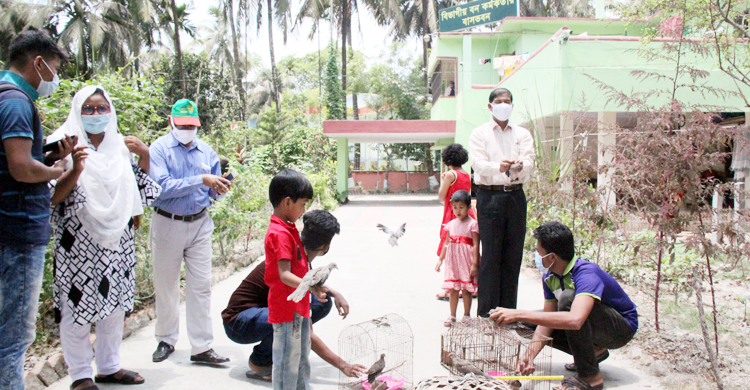 বন্দি জীবন থেকে মুক্ত ১৮ পাখি