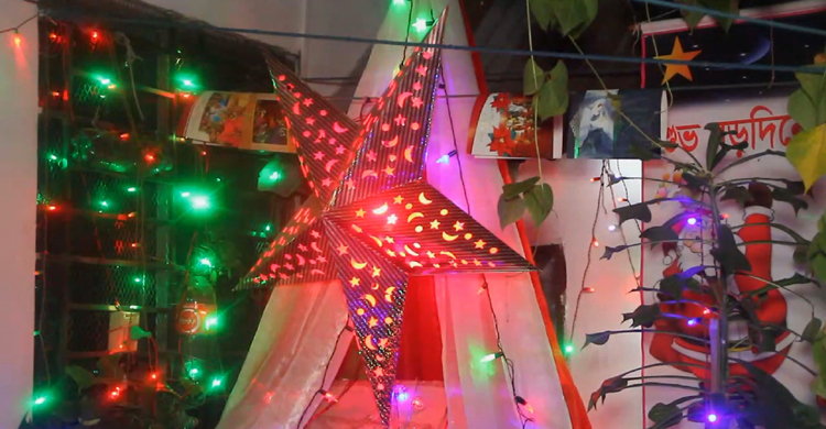 পাবনার ১৫ খ্রিস্টান পল্লিতে উৎসবের আমেজ